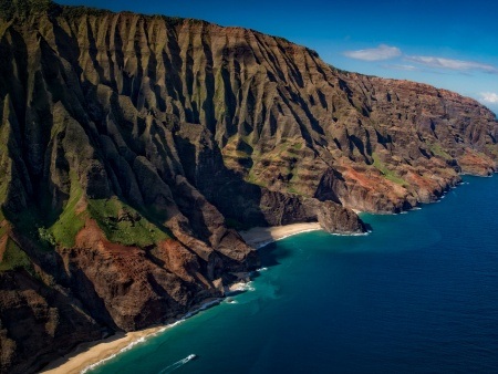 kauai napali coast aerial view from helicopter tour