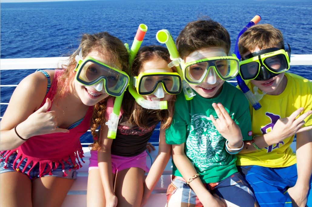 kids snorkel dolphin adventure body glove hawaii