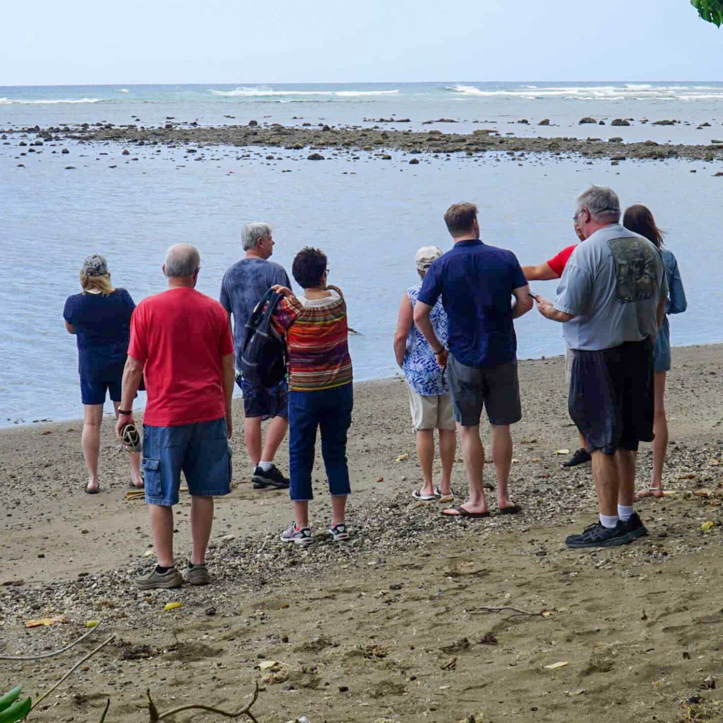 Lunchatmcgarretts Hawaii Five O Tour Group On The Beach Behind House