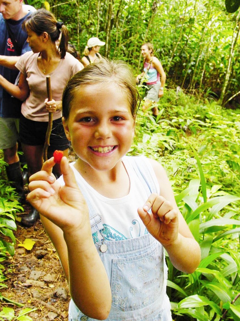 oahu waterfall hike bike downhill tour baby girl