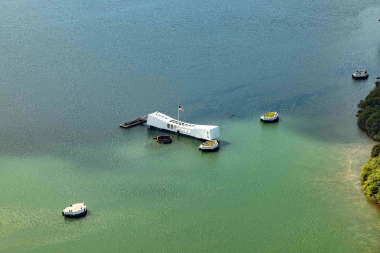Pearl Harbor Aerial Arizona Memorial Oahu