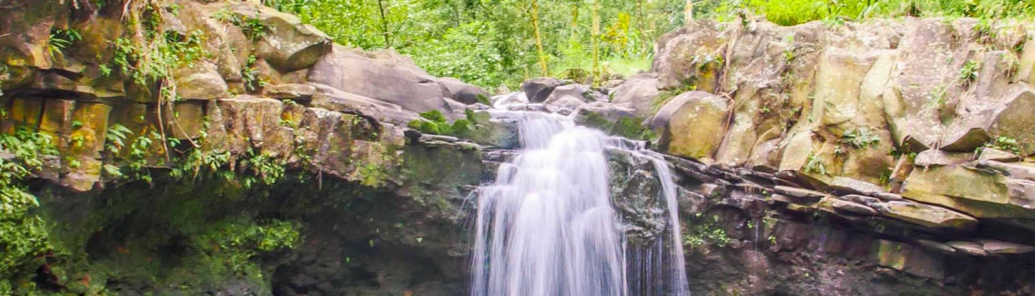 hike maui short waterfalls walk swim in pools under two waterfalls