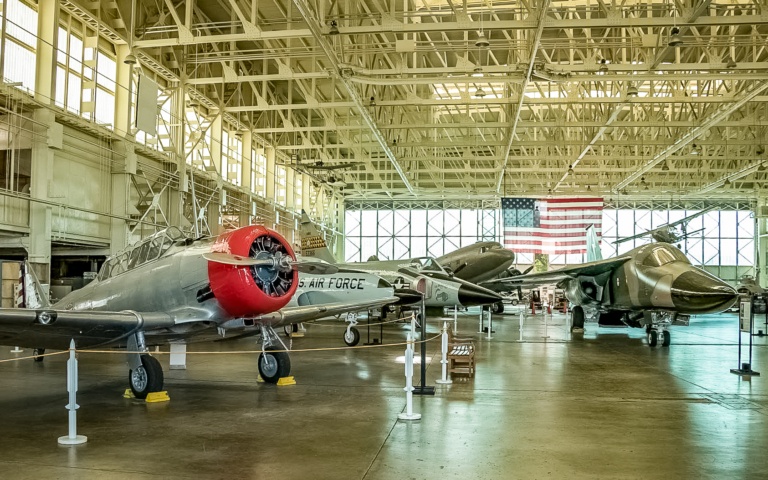 PearlHarborAviationMuseumHangarJetFighterExhibit