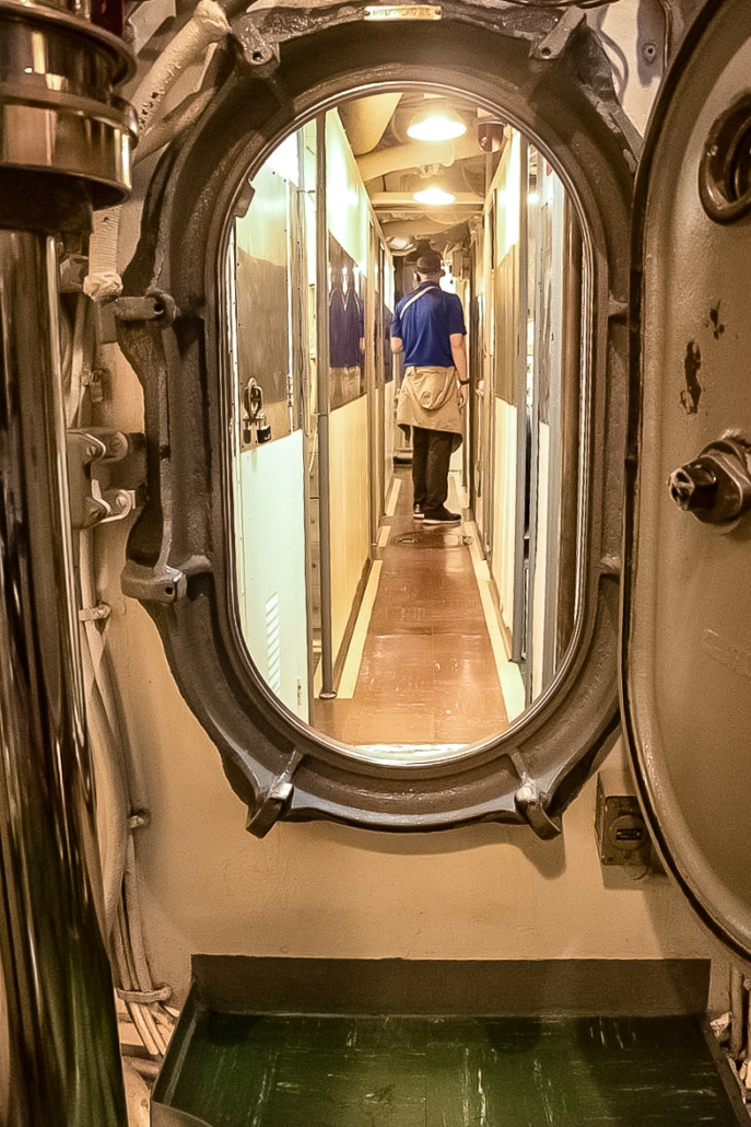 USS Bowfin Submarine Interior Hallway