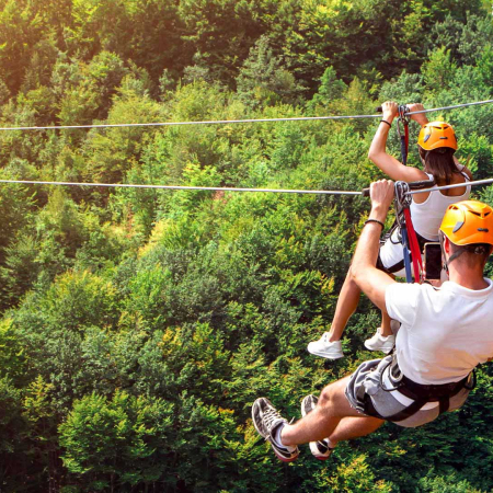 Dual Zipline Visitors