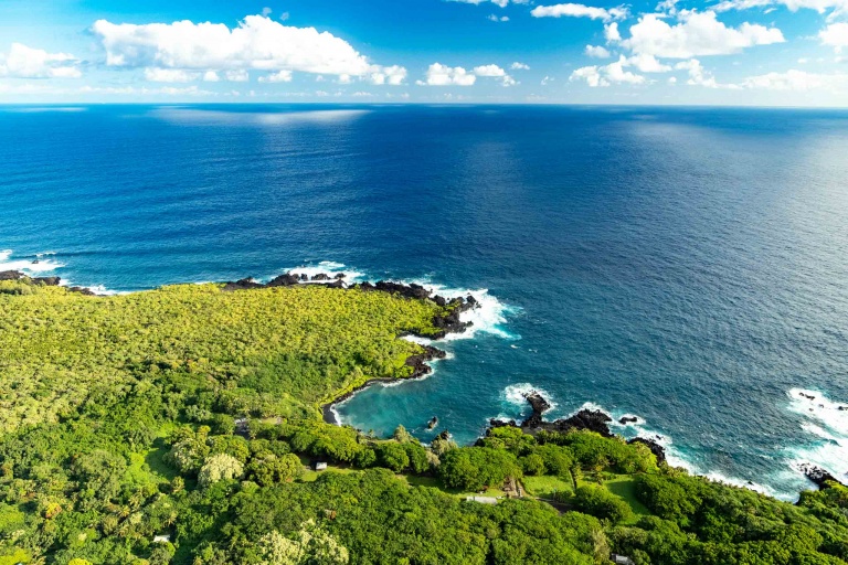 Helicopter Tour Maui Hana Black Sand Beach 