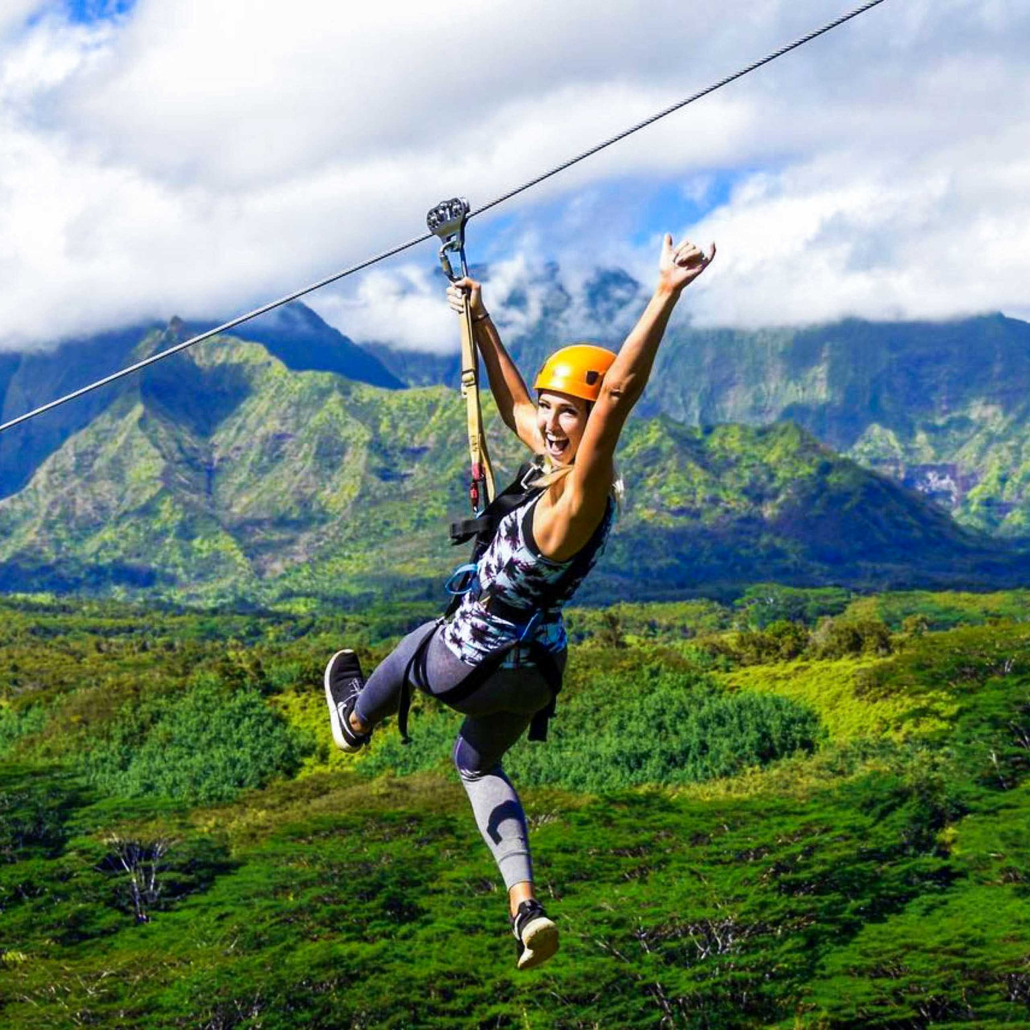 Kauai Lihue Zipline Funique Zipline Experience Kauai Backcountry Adventures