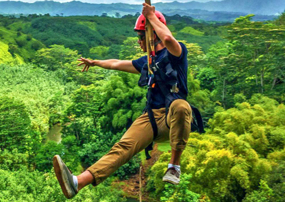 Kauai Lihue Zipline Soaring Like A Bird Over The Kauai Rainforest Kauai Backcountry Adventures Slider