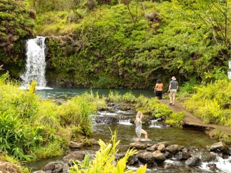 Path to Swim at Puua Kaa Park Road to Hana Maui