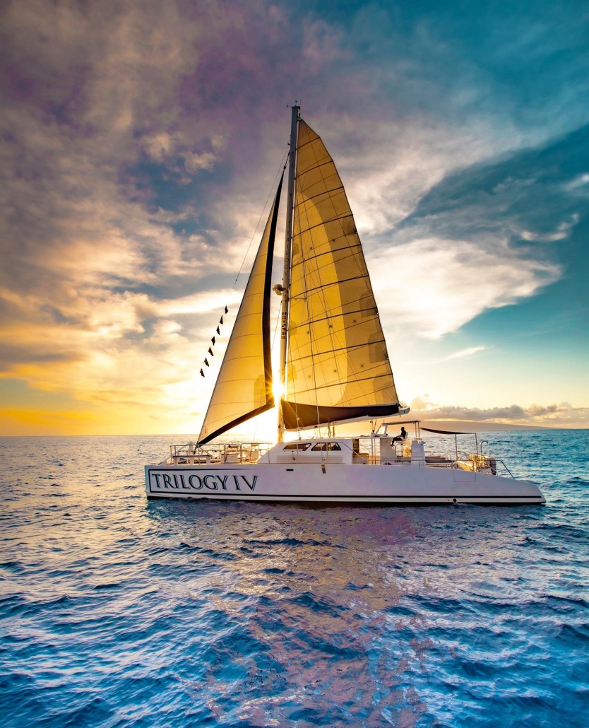 beautiful boat and the stunning sunset sail trilogy