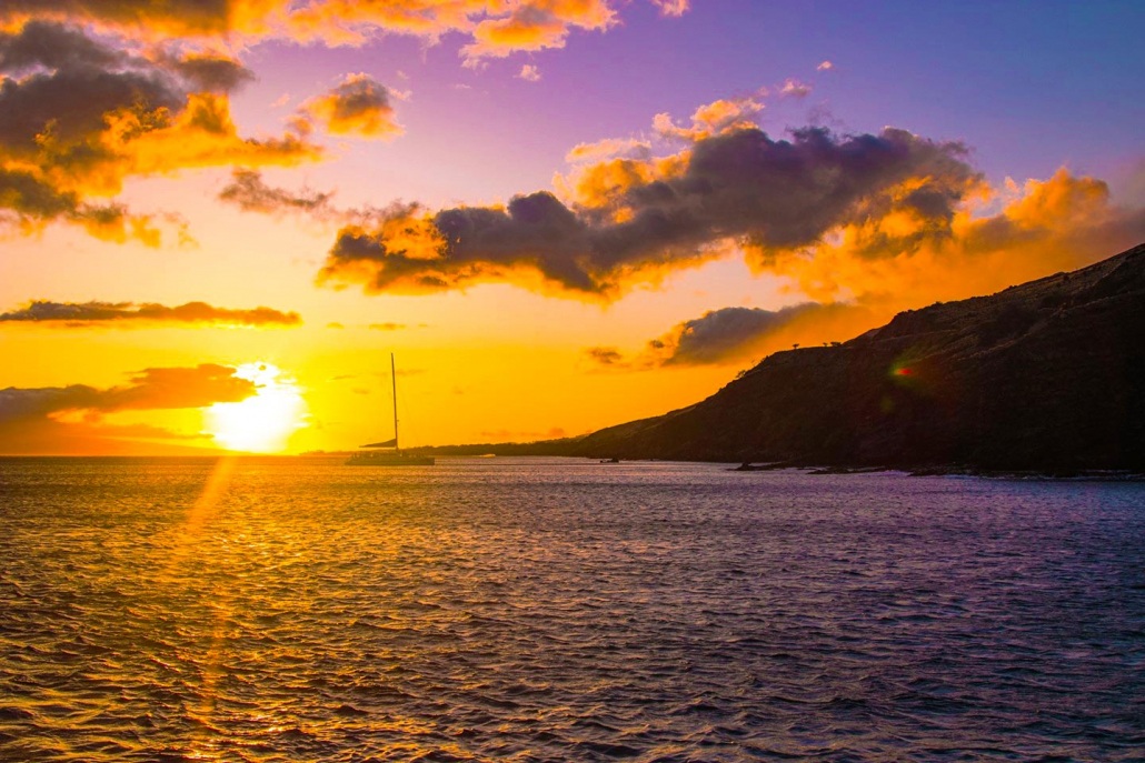 beautiful maui sunset sail trilogy