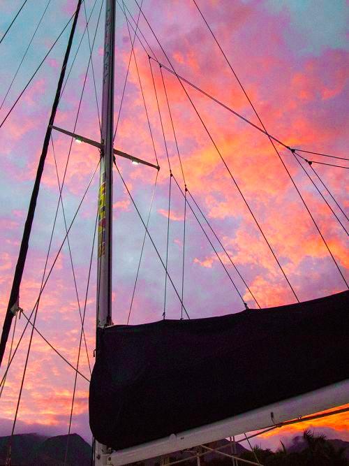 beautiful sunset sky sail trilogy