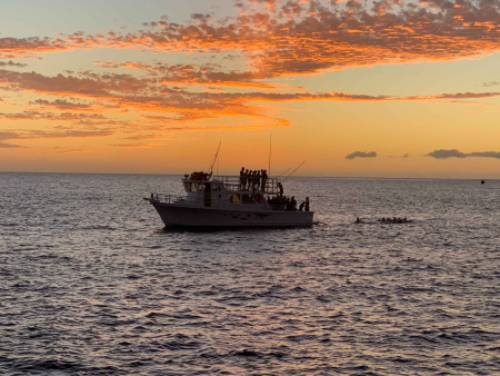 Bitemesportfishing Kona Coast Private Fishing Trips Boat Sunset