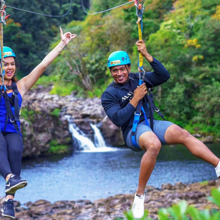 Full Nine Line Zipline Tour Umauma Experience