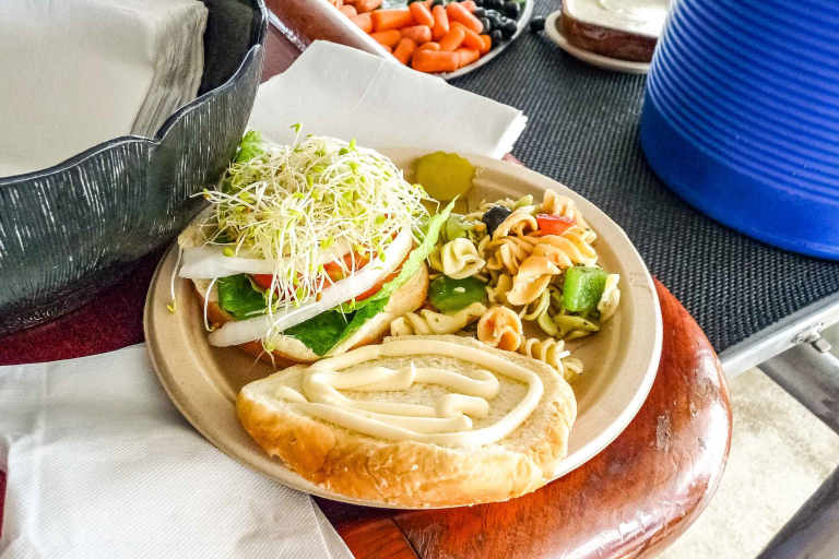 Snorkel Boat Food Burger And Pasta Feature