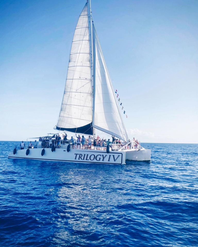 beautiful sailing day with trilogy iv boat