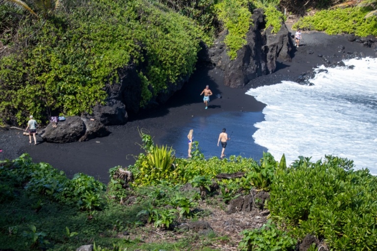 Black Sand Beach At Hana