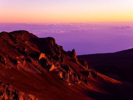 haleakala crater sunset