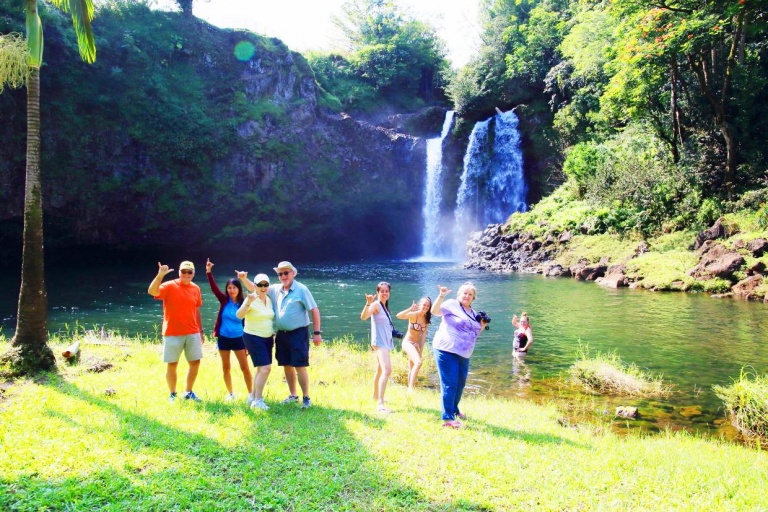 cascading waterfalls in waipio valley