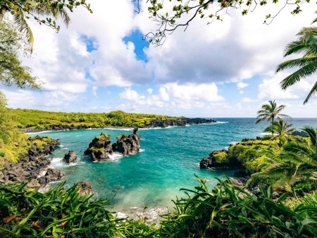 discover hidden cliffs and unique lava formations at waianapanapa state park