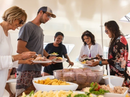 Enjoy Lunch at Turtle Snorkel Sail Tour