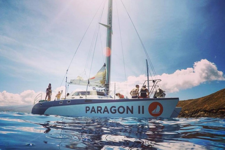 Sailmaui Lanai Coas Snorkel Feature Sailboat