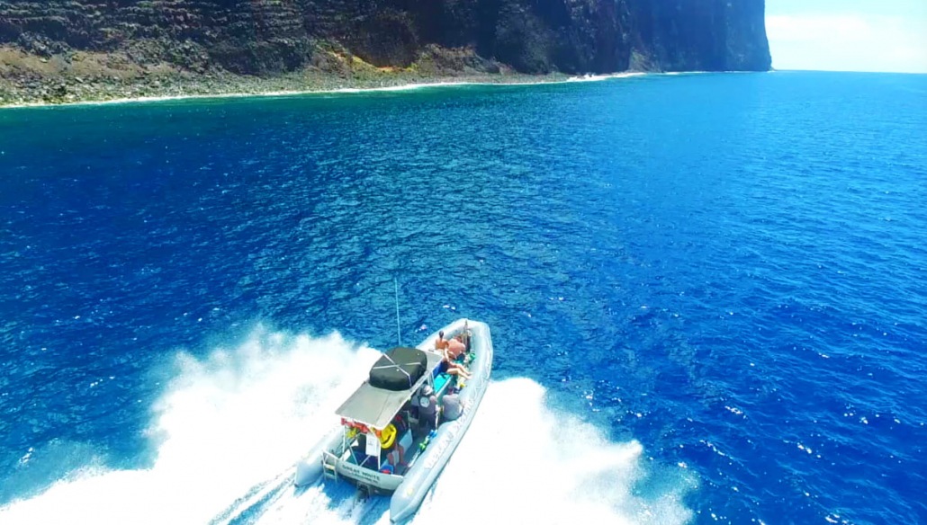 snorkel tour departs from lahaina harbor and crosses the channel to lanai to experience the islands sea cliffs maui hawaii ocean rafting