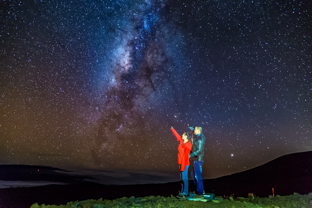 stargazing at the summit of the volcano big island