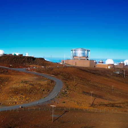 View Of Observatories From Summit Haleakala Volcano