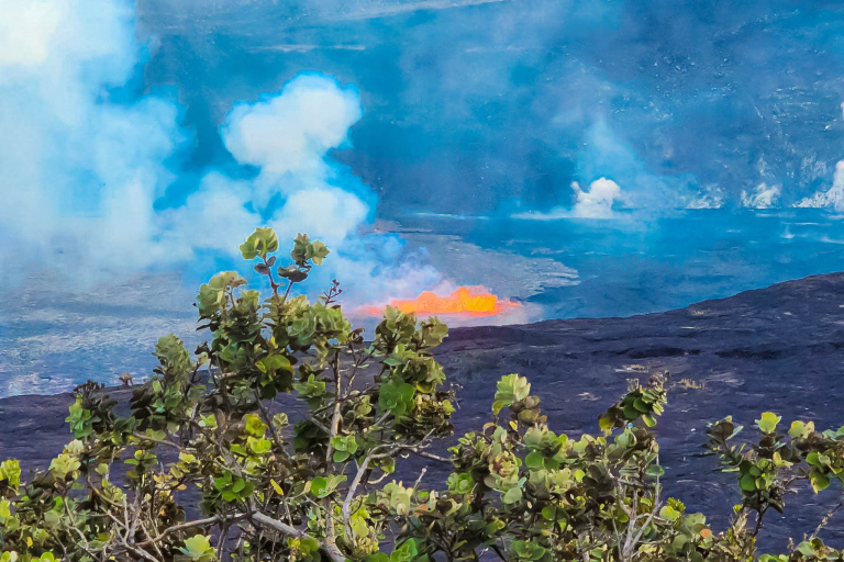 View The Glowing Lava Inside The Active Volcanic Crater Wasabi Tours Hawaii Feature