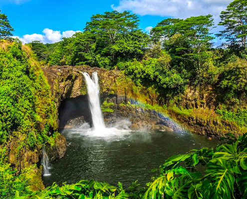 Wasabitourshawaii Big Island Grand Sightseeing Tour Waterfall Rainbow