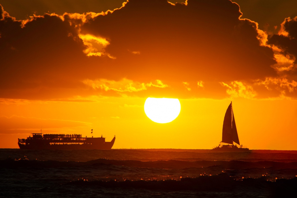 best waikiki sunset view oahu hawaii