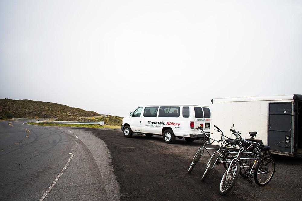 Bikes at Moutain Riders Maui Hawaii Tours