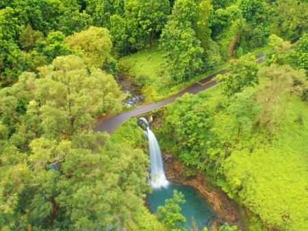hana highway waterfall maui