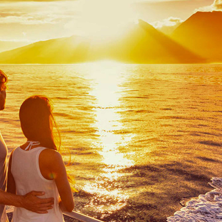 Hawaii Nautical Sunset Cruise Waikiki Sunset Cocktail Sail Couple Sunset