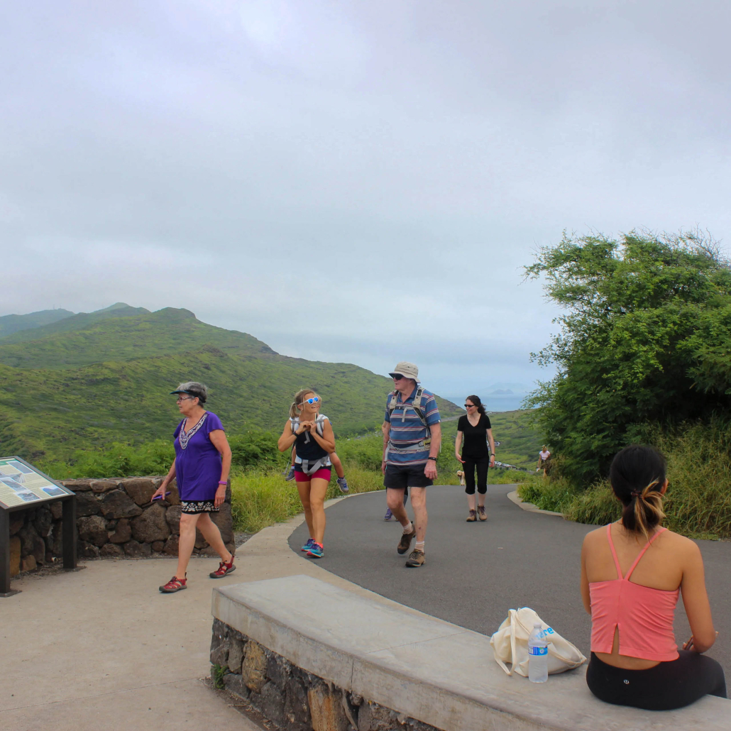 Kaimanatours Lighthouse Trail Hike People Hiking