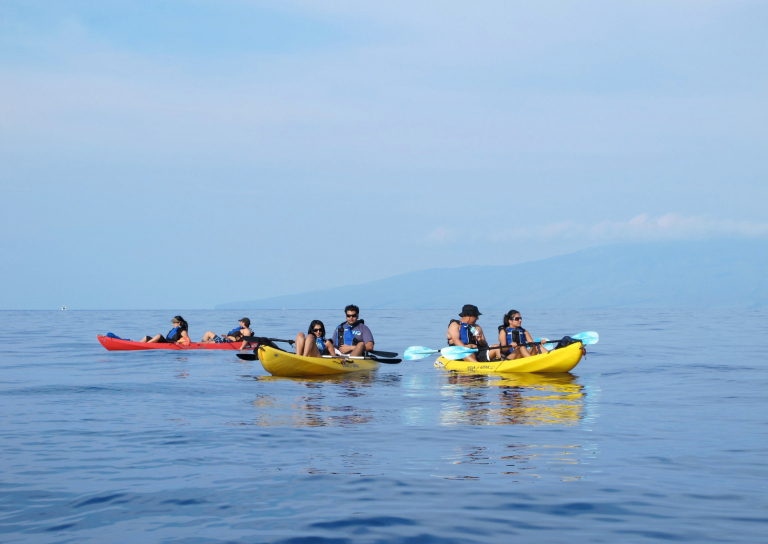 Mauiecotours Large Group Makena Kayak Slide Group
