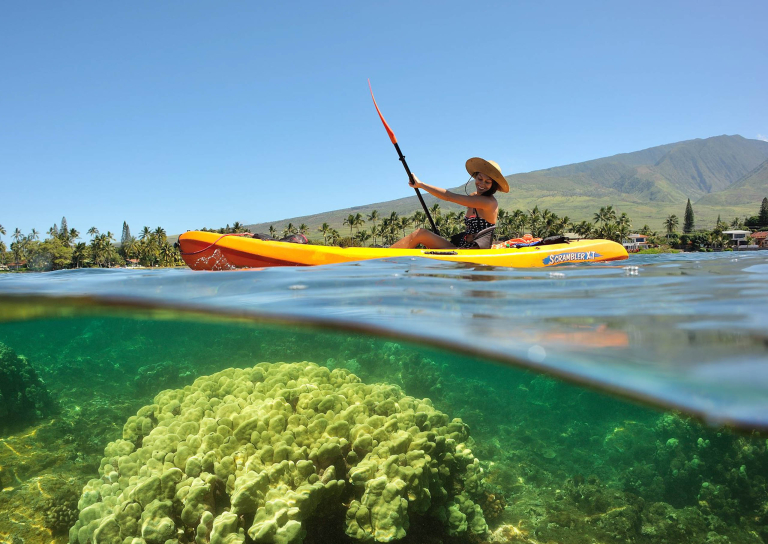 Mauiecotours Large Group Makena Kayak Slide Woman