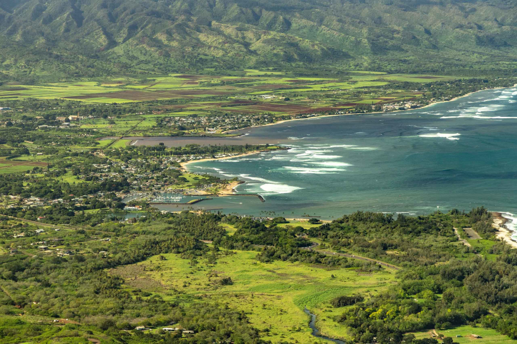 North Shore Aerial Haleiwa Town Oahu