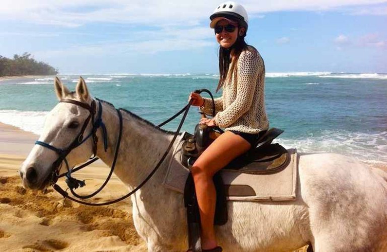 oahu horseback rides sunshine ride girl riding horse