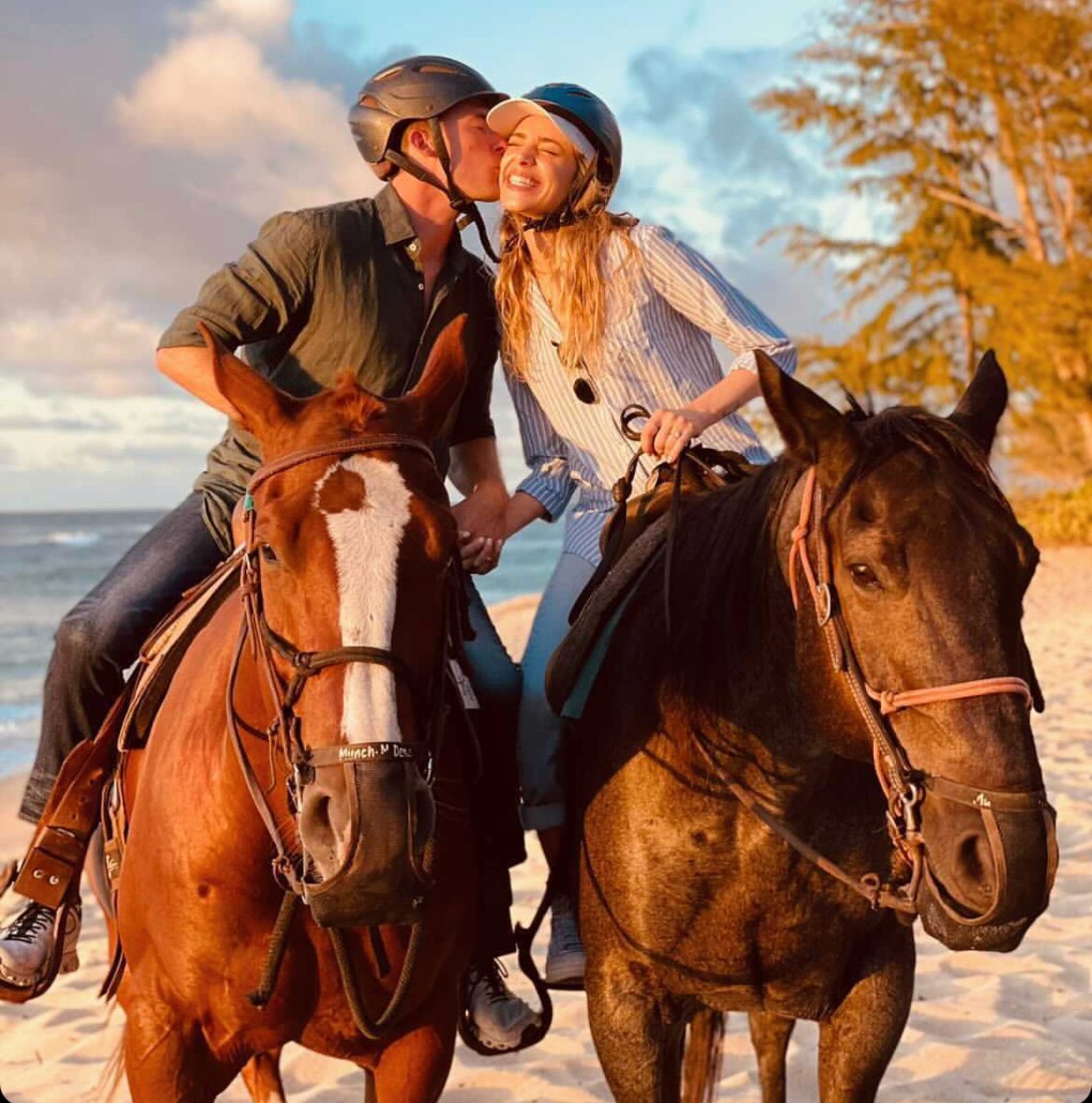 oahu north shore horseback ride beautiful sunset photo
