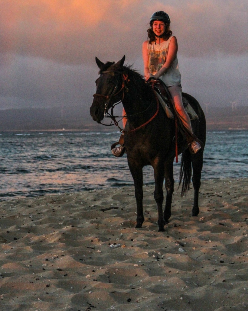 oahu north shore sunset horseback ride natural light