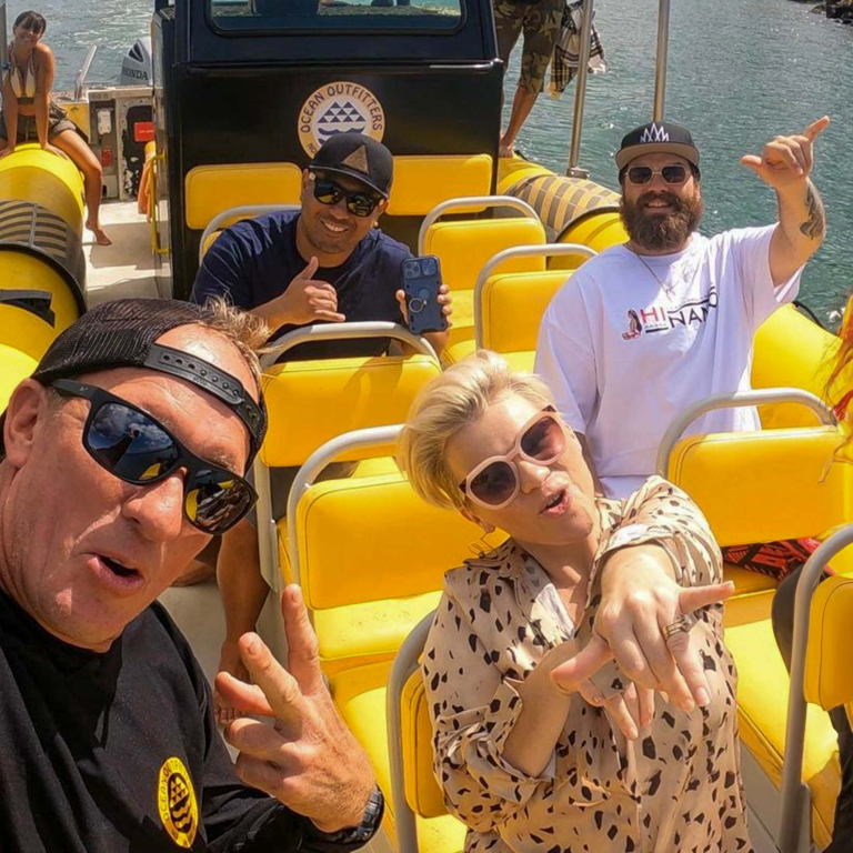 Oceanoutfittershawaii North Shore Private Raft Tour Guests Having Fun