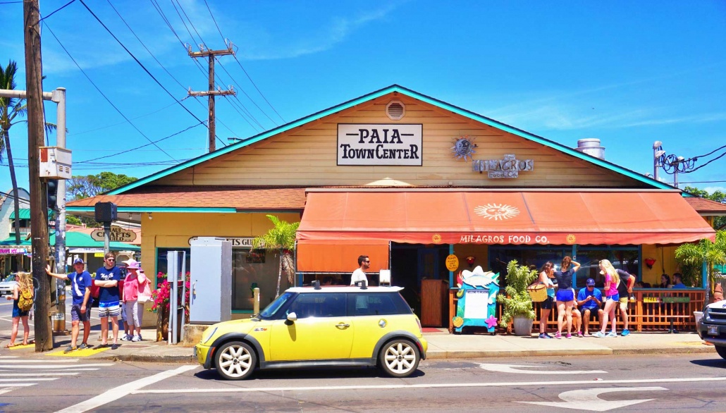 paia town with restaurants and art galleries and the last stop on the road to hana on the north shore of maui