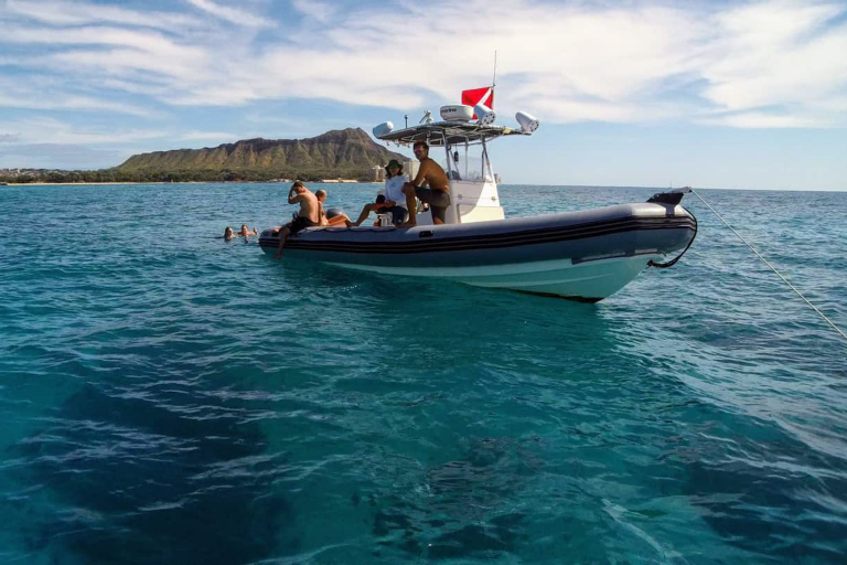 Theadventureboat Waikiki Private Small Boat Snorkel Gorgeous Views Overview Island