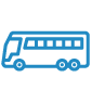 Bus Transportation Blue Icon