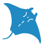 manta ray blue icon