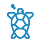 Sea Turtle Blue Icon