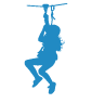 zipline blue icon
