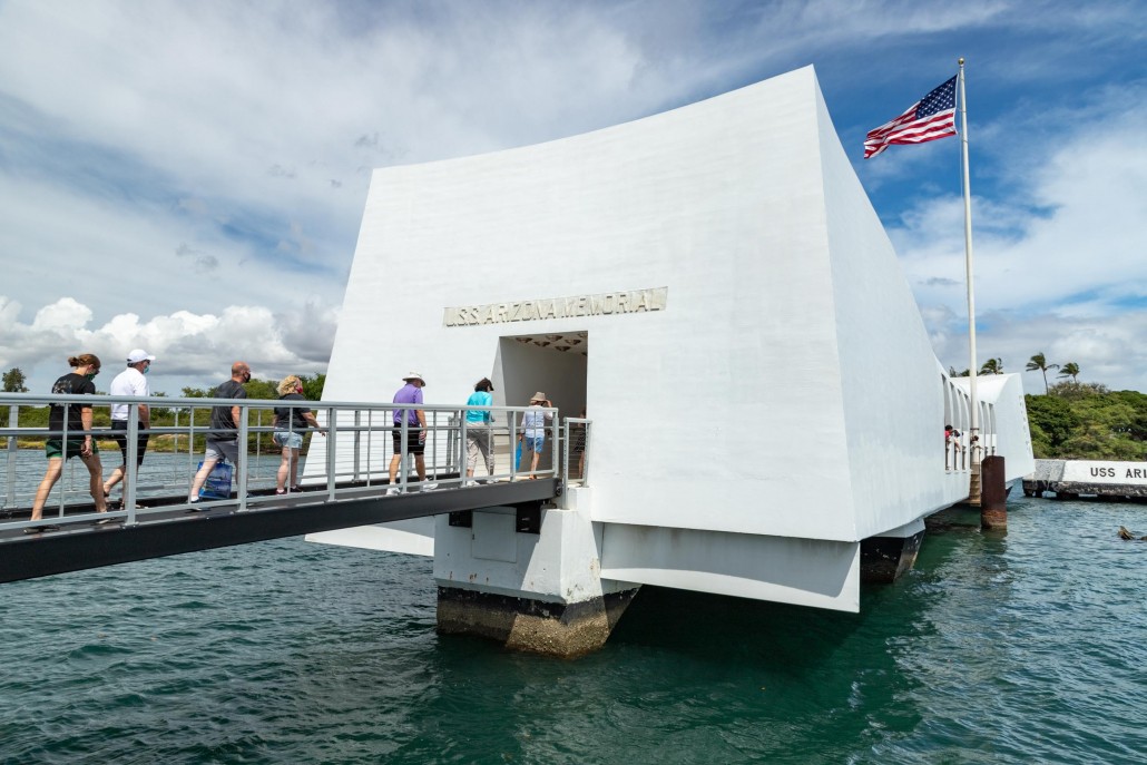 Arizona Memorial Gangway Entrance Pearl Harbor Oahu